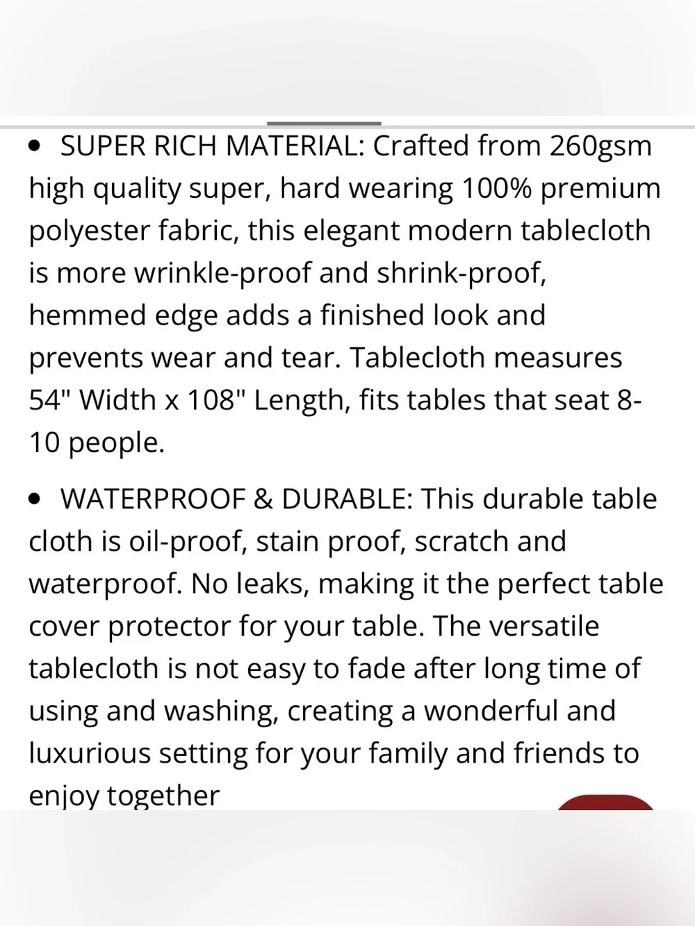 TAUPE Linen Textured Tablecloth 100% Polyester Waterproof Spill-Proof 108x54”